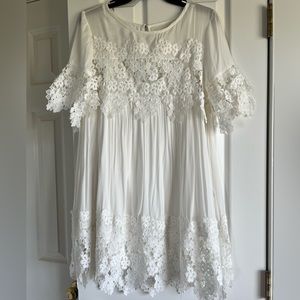 Vici boutique white lace dress size L